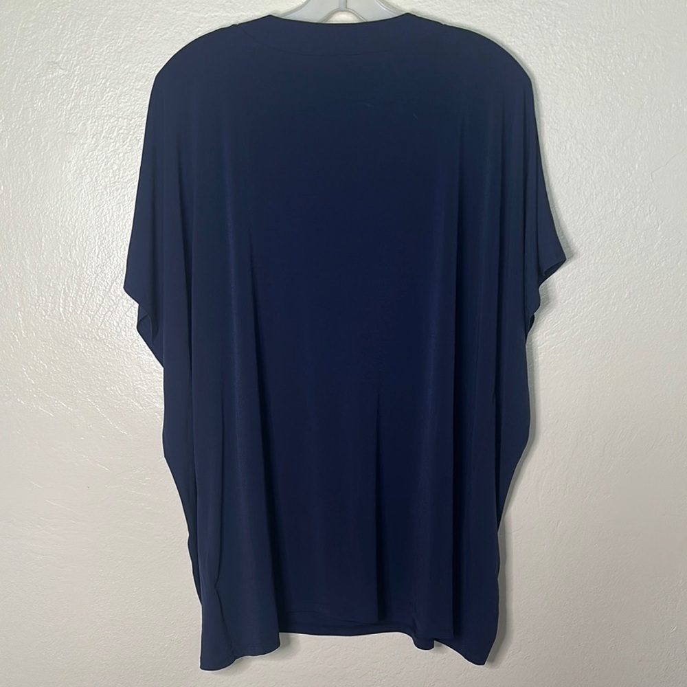 NWT Michael Kors Lace-Up Tunic Top 
True Navy Women’s Size XL - Picture 5 of 11